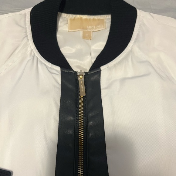 Michael Kors Black & White Bomber Jacket - Picture 3 of 11